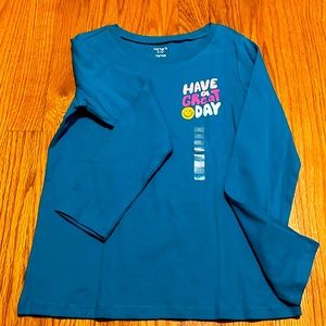 Carter’s KID Girls NWT long sleeve teal shirt